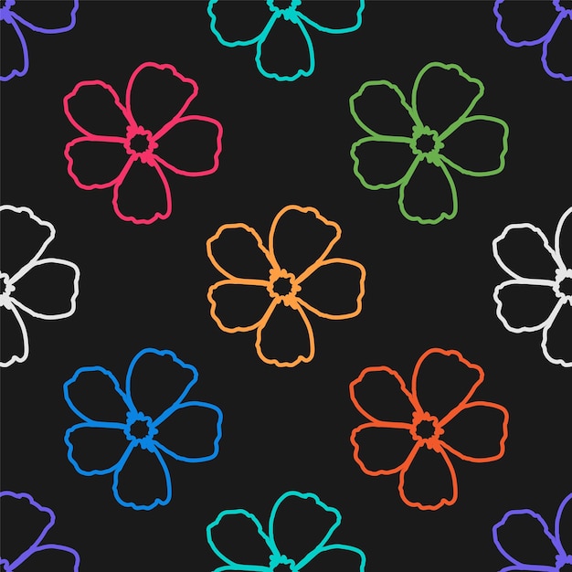 Floral seamless vector all over print pattern background