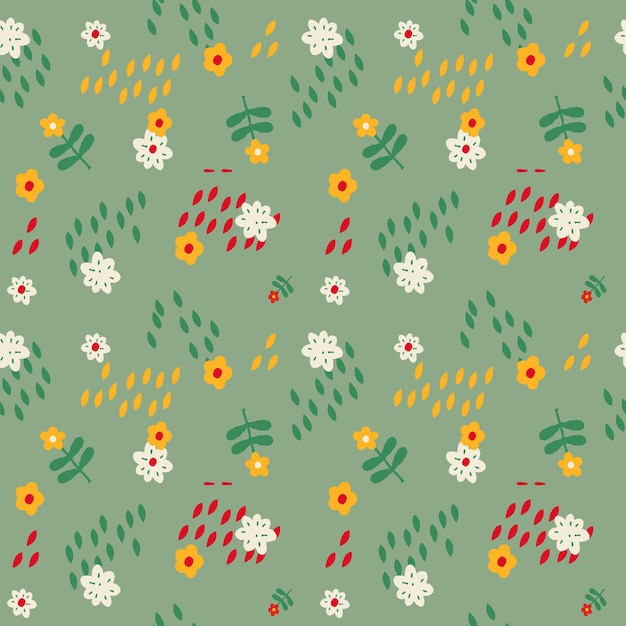 Floral Seamless vector all over textile fabric print pattern background