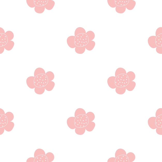 Floral seamless vector pattern with flowers Spring flora