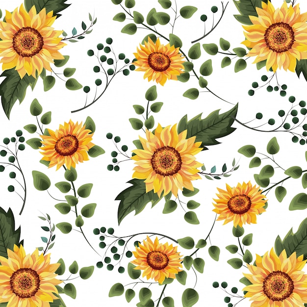 Vector floral spring background