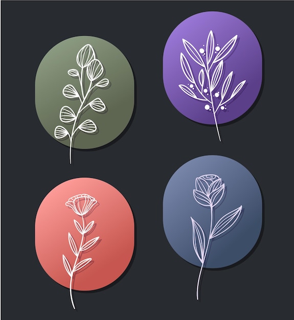 Floral stickers