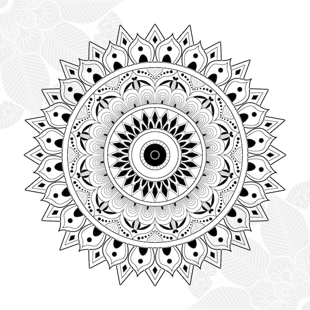 Vector floral style hand drawn gorgeous frame art mandala background