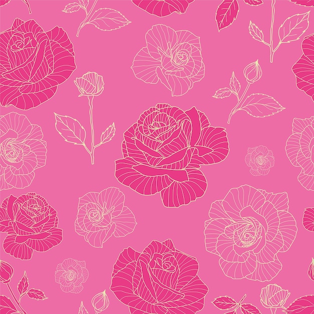 The floral textile pattern design Great for retro fabric wallpaper scrapbooking projects Pink background