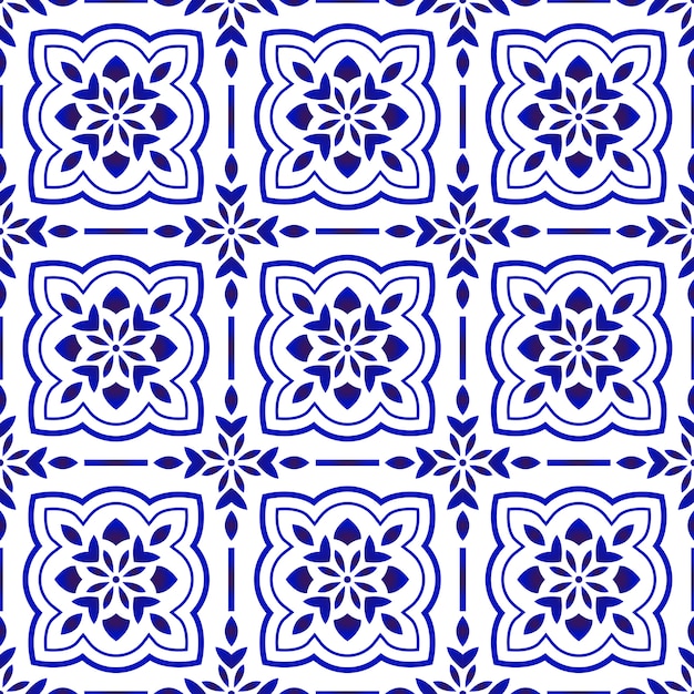 Floral tile pattern