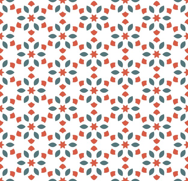 Floral Tiles Seamless Vector Patternflower Geometric texture pattern background