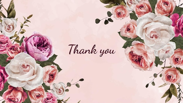 Floral vector border background with mulitcolor flowers text place