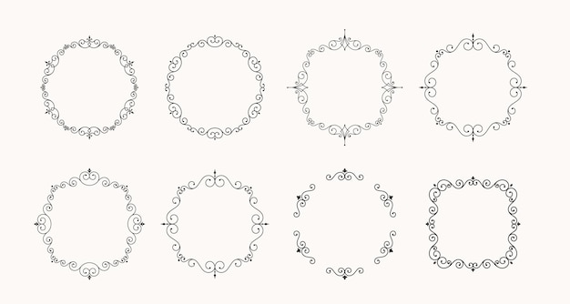 Floral Vector Frames Collection