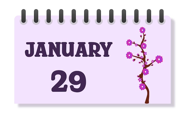 Vector floral vector january calendar