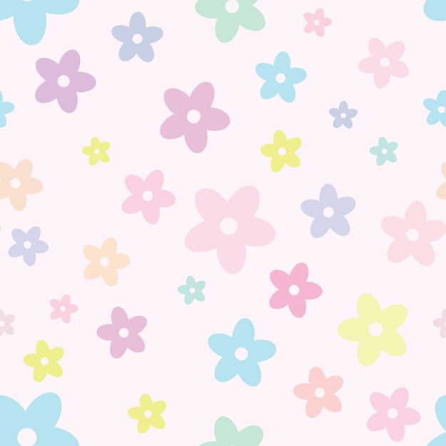 Floral vector pattern Flower seamless repeat pattern background