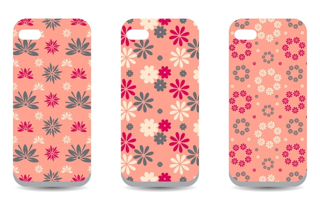 Floral vector phone protector case cover colorful mobile phone cover case silicon protector