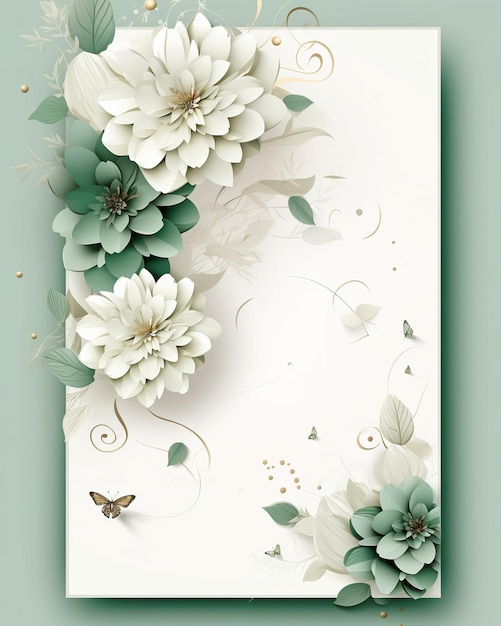 Floral Vector Template For Wedding Banner