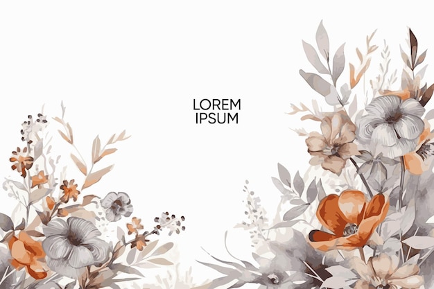 Floral watercolor background