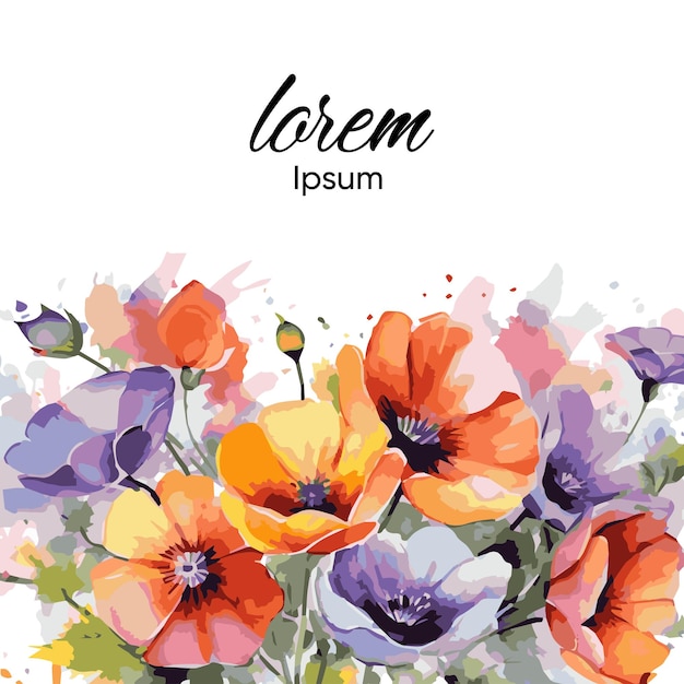 Floral watercolor background