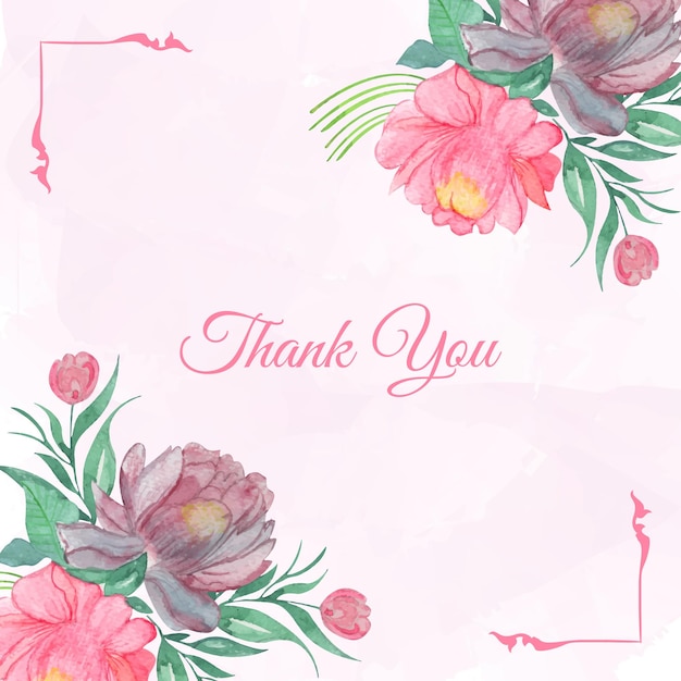 floral watercolor design premium unique simple Han drawn art vector