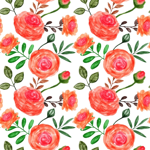 Floral watercolor seamless pattern