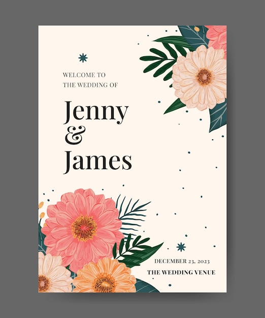 Floral Wedding Design Poster