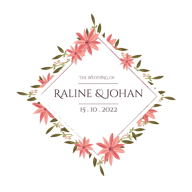 floral wedding frame instagram post