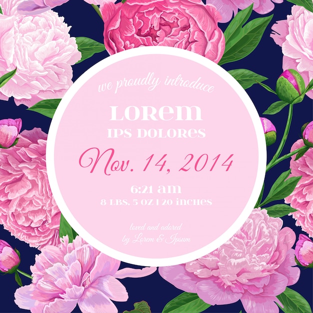 Floral Wedding Invitation Save the Date Card