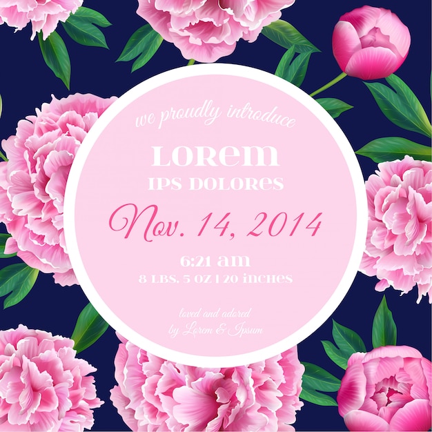 Floral Wedding Invitation Save the Date Card