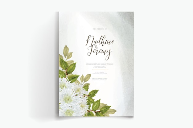 floral wedding invitation template