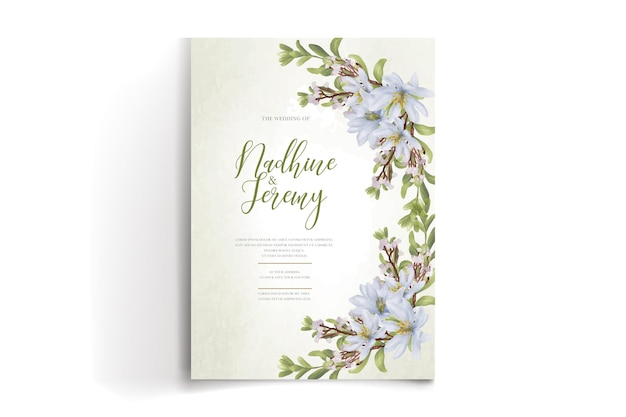 floral wedding invitation template