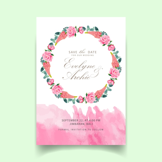 floral wedding invitation