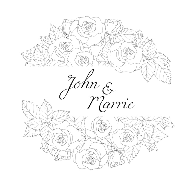 Floral wedding invitation