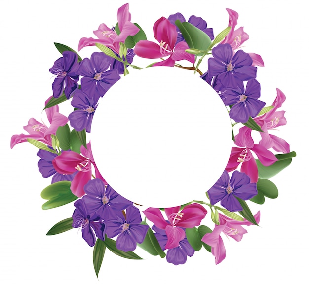 Floral with circle banner