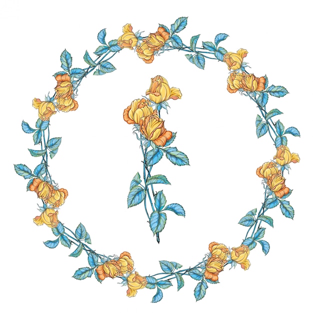 Floral wreath.   Floral frame