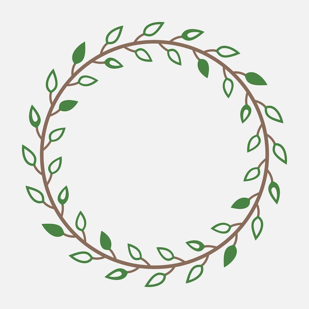 floral wreath frame Vector fully editable