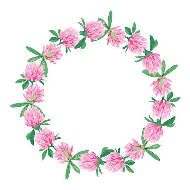 Floral wreath isolated on white