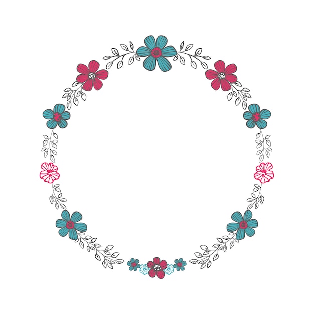 Floral wreath isolated