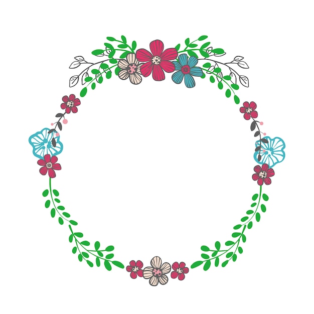 Floral wreath isolated