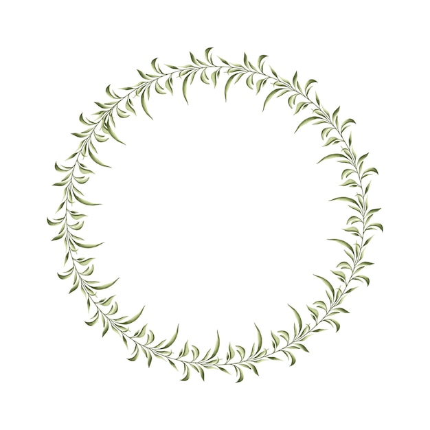 Floral wreath made of grass in circle