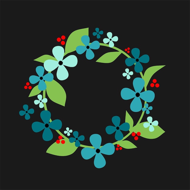 Floral wreath spring vector