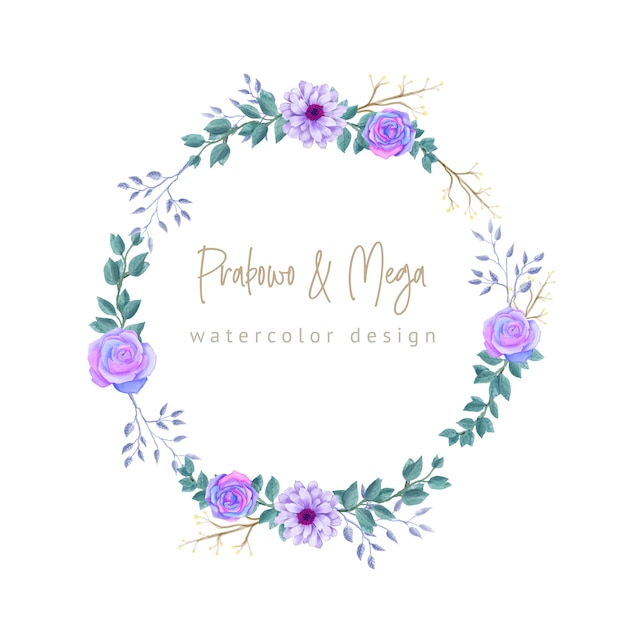 Floral wreath wedding design