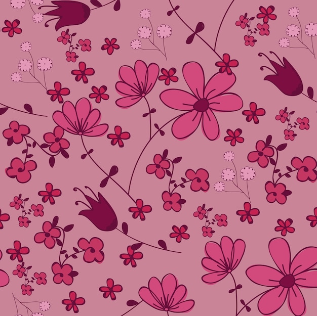 Florals of seamless pattern background