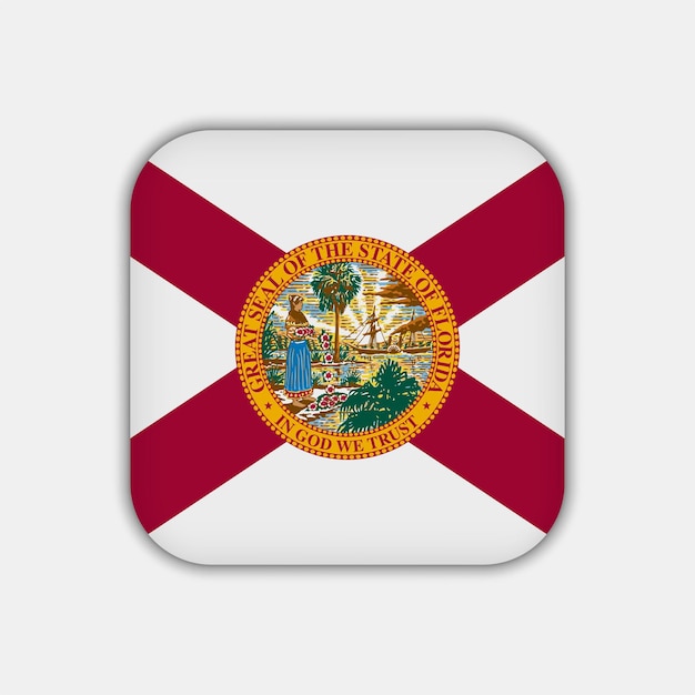 Florida state flag Vector illustration