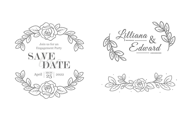 Florious wedding elements for Invitation card designs