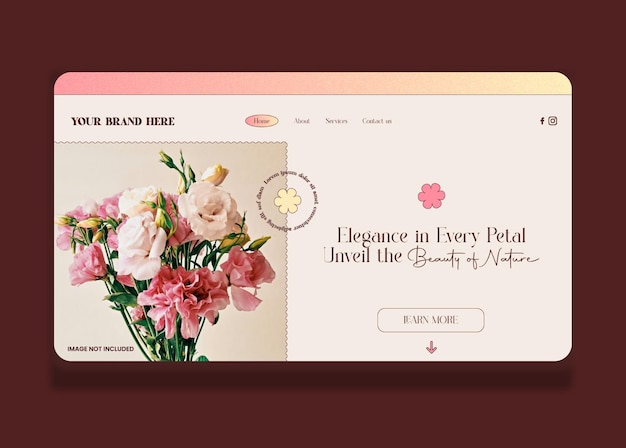 Vector florist landing page template