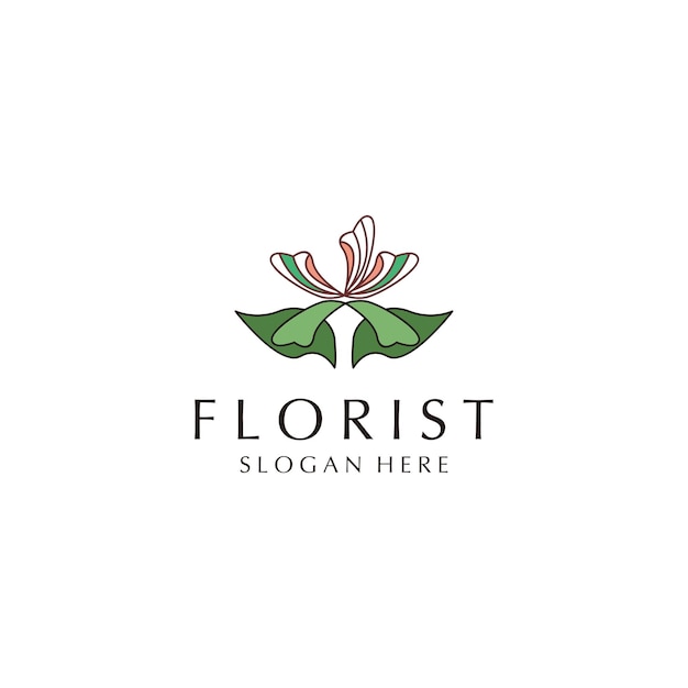 Florist logo icon vector image