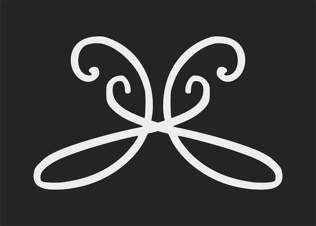 Flourish ornament as monogram or divider for wedding invitations and flourish designs