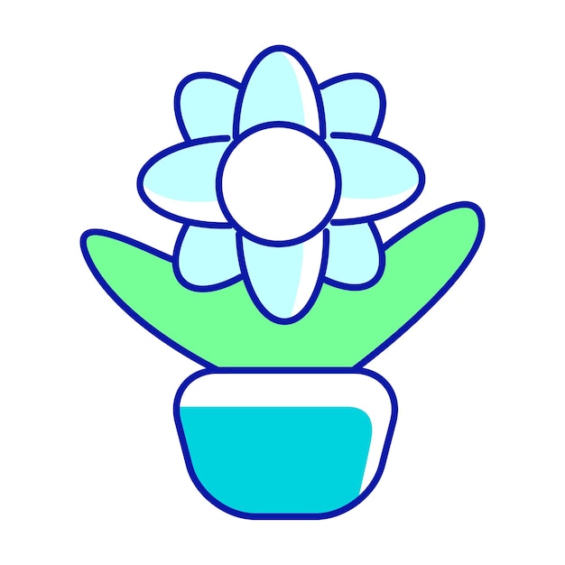 Flourishing plant semi flat color vector element