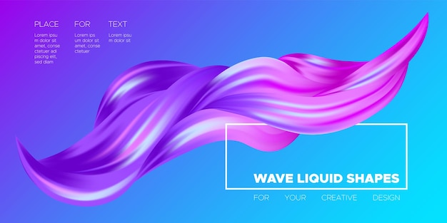 Flow background wave liquid gradient shapes