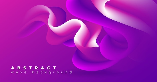 Flow background with colorful liquid curved shape