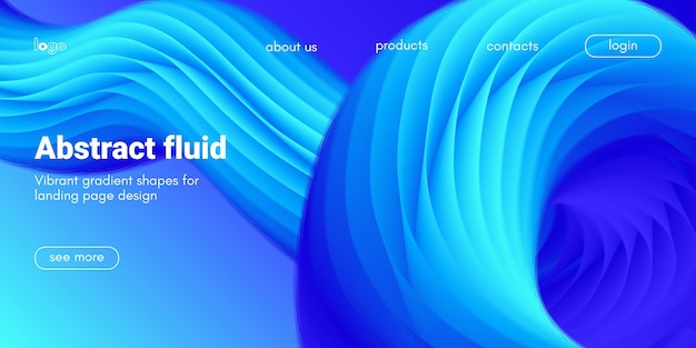 Flow background with colorful liquid curved shape