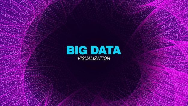 Flow of big data particles circular design