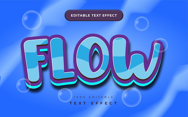 FLow text effect for illustrator