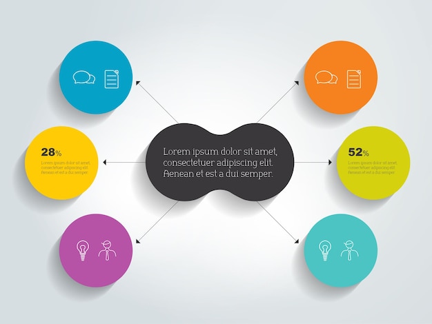 Flowchart diagram scheme Infographic element