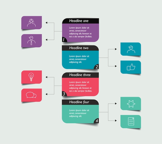 Flowchart diagram scheme Infographic element